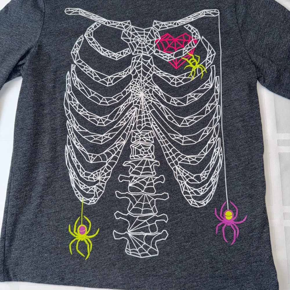 Cat & Jack Skeleton Graphic Long Sleeve Shirt - Picture 3 of 6